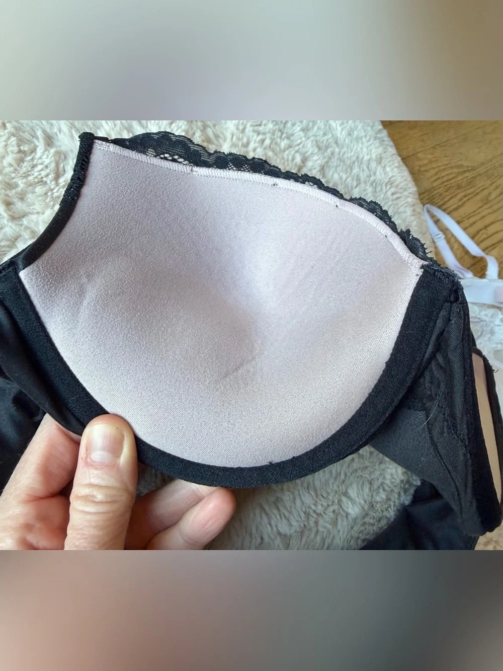 Maidenform Comfort Devotion Your Lift Bra 36B Black Lace Underwire DM1195